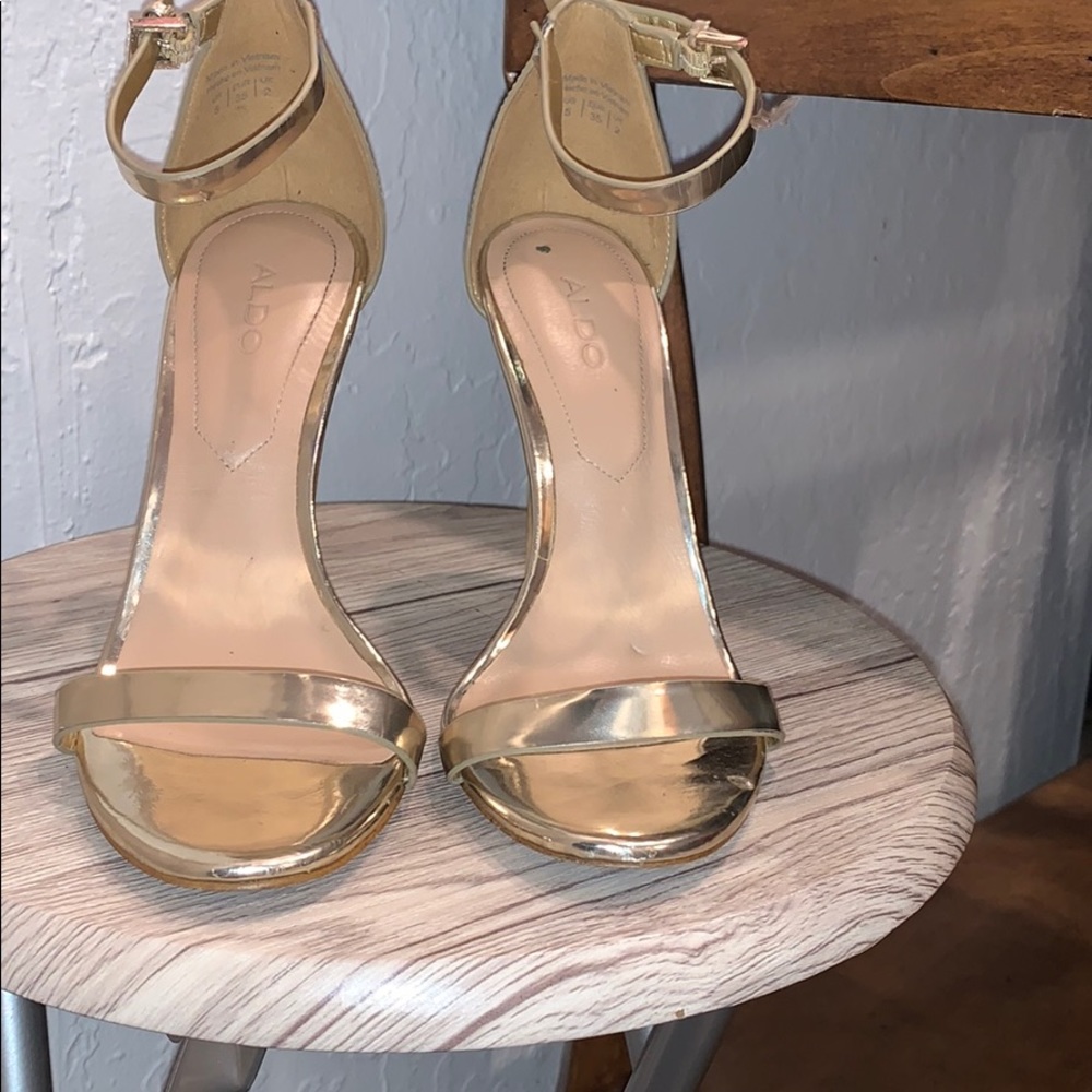 Gold High heel sandals from Aldo